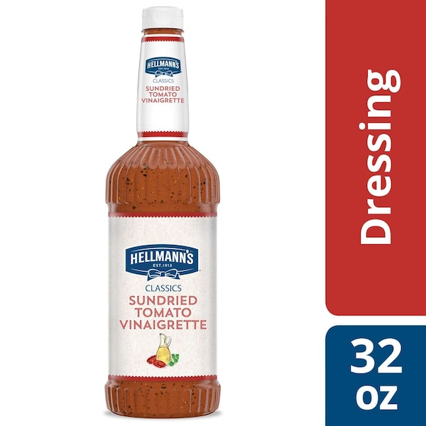 Hellmanns Sundried Tomato Vinaigrette Salad Dressing Bottles 32 fl. oz., PK6 - 84120331