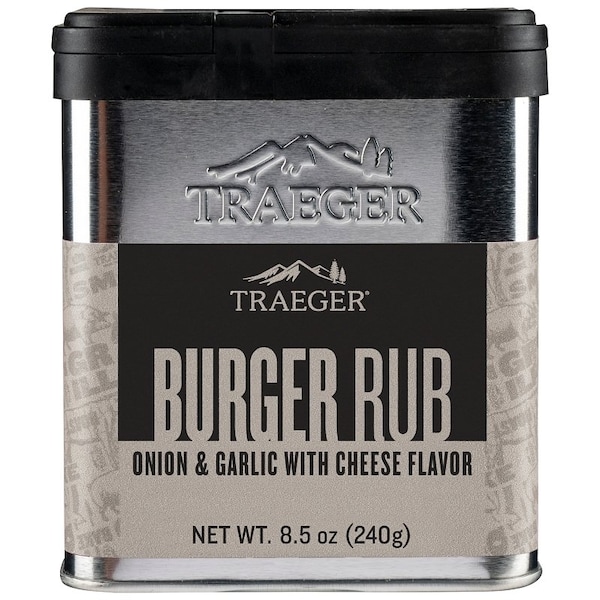 Traeger Burger Rub, Garlic, Onion, 8.5 oz Tin - SPC215