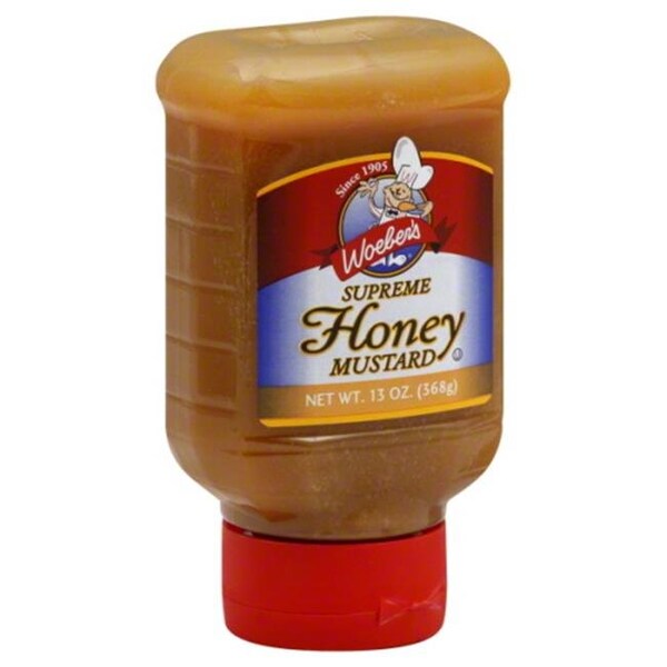 Woebers WOEBER MUSTARD SMPLY SUPRM HONEY-13 OZ -Pack of 6 - 204077