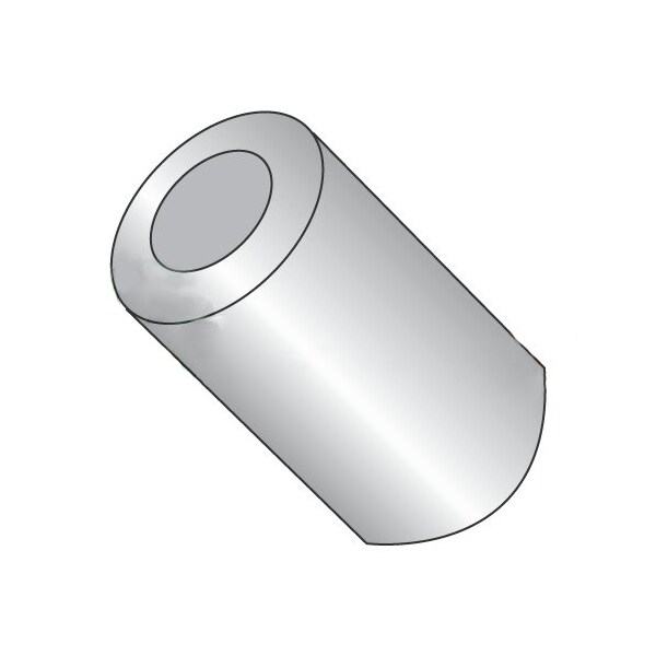 Newport Fasteners Round Spacer, #4 Screw Size, Plain Aluminum, 7/8 in Overall Lg, 0.114 in Inside Dia, 1000 PK - 317299