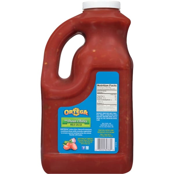 Ortega Ortega Salsa With Green Chile 1 gal., PK4 - 780786