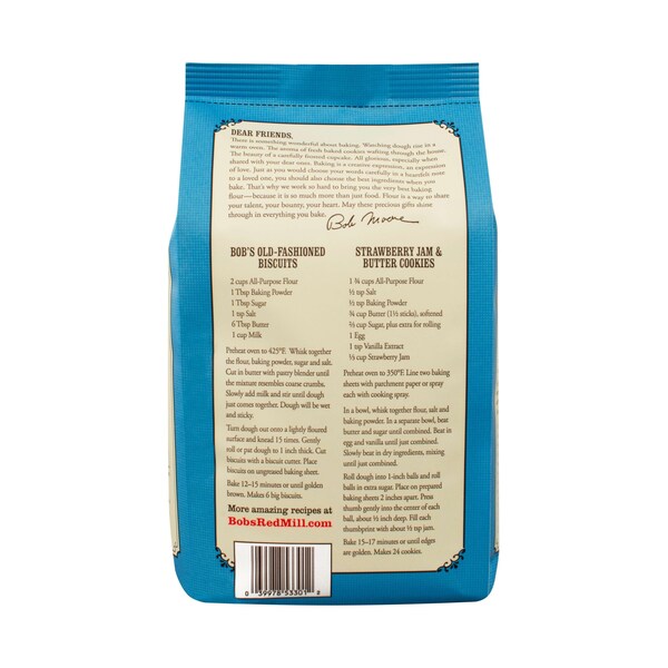 Bobs Red Mill Natural Foods Bob's Red Mill Unbleached White All-Purpose Flour 5lbs Bag, PK4 - 1560C054