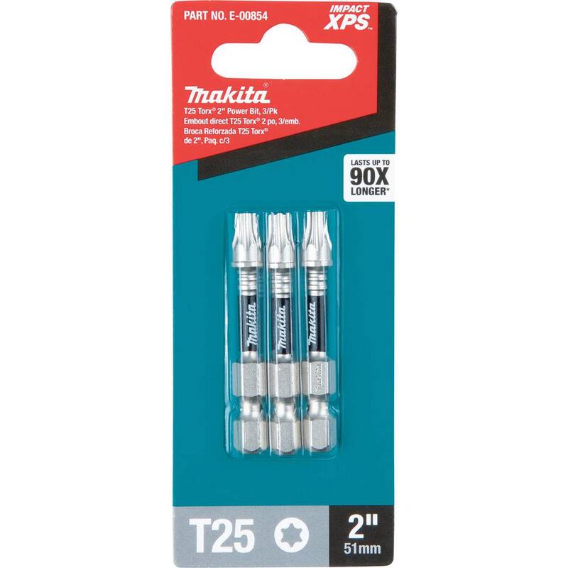 Makita IMPACT XPS T25 Torx 2 pulgadas Power Bit (paquete de 3) - E-00854
