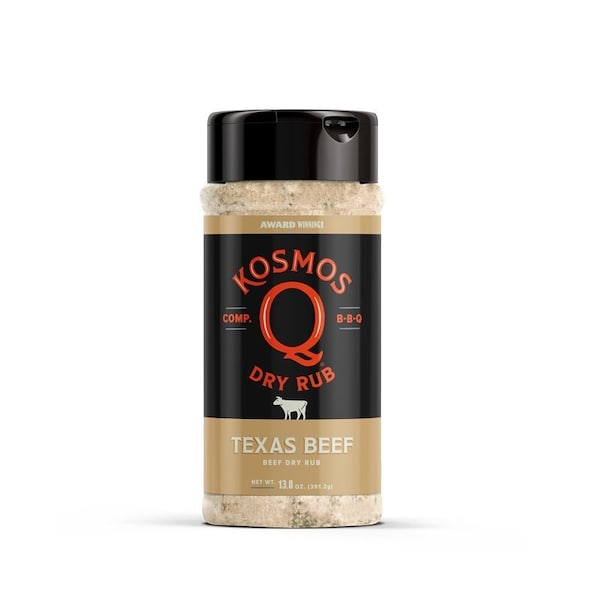 Kosmos Q Texas Rub, Beef, 13.8 oz Shaker Can - KOS-TXBF-16OZ