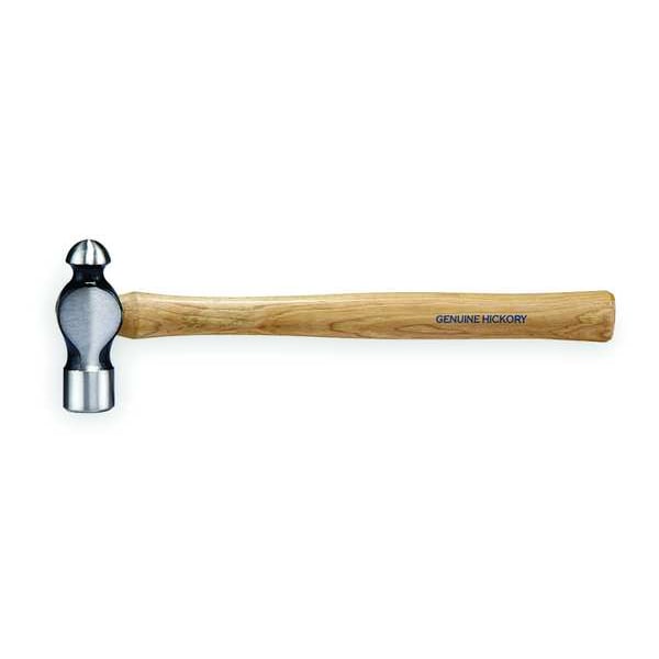 Westward 8 oz. Ball Peen Hammer, 11 3/4 in L Hickory Handle, Steel Head - 2DBR6