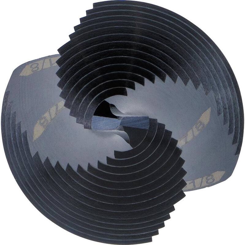 Broca escalonada Klein Tools, liberación rápida, espiral de flauta, 1-1/8 in. - QRST11