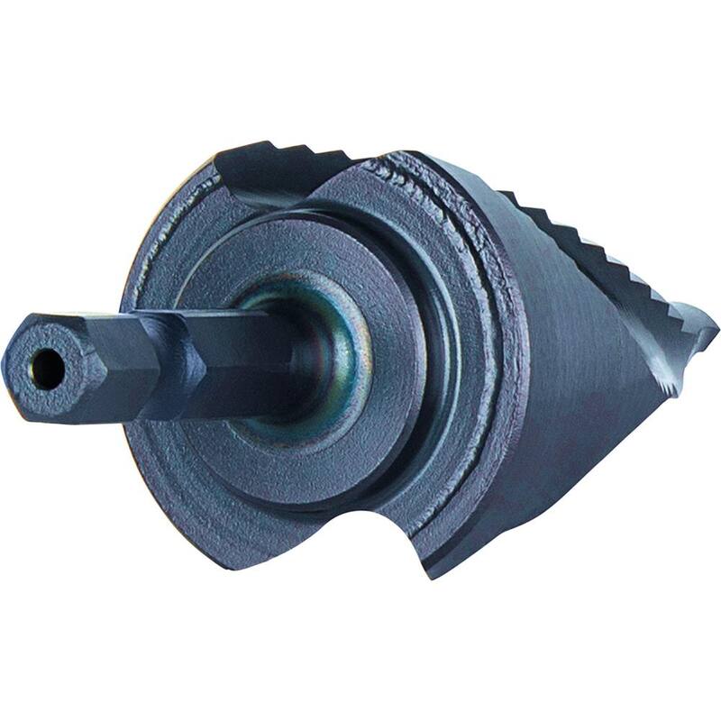 Broca escalonada Klein Tools, liberación rápida, espiral de flauta, 1-1/8 in. - QRST11