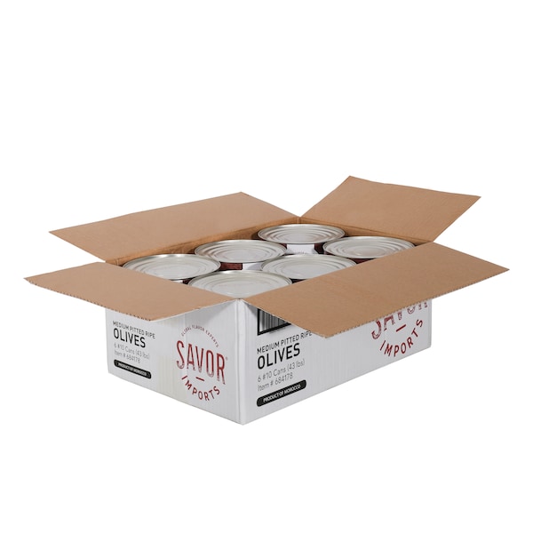 Savor Imports Medium Pitted Ripe Olives No 10 Can, PK6 - 05504