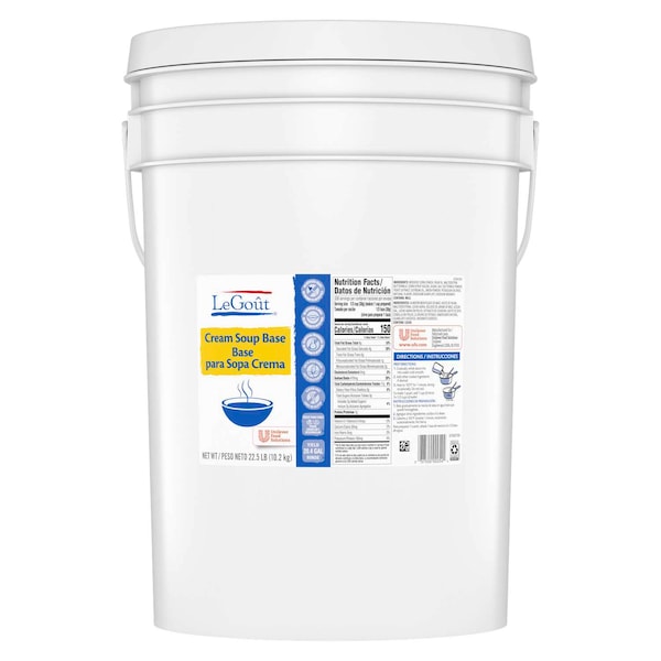 Legout Legout Bases/Bouillions Cream Soup Base Gluten Free 22.5lbs - 84129607