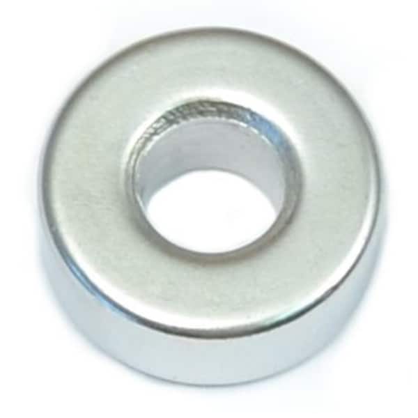 Midwest Fastener Round Spacer, Polished Stainless Steel, 5/8 in Overall Lg, 1/4 in Inside Dia, 8 PK - 33322