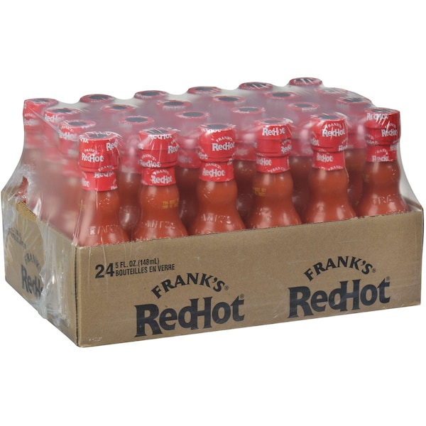 Franks Redhot Glass Bottle Original Cayenne Pepper Sauce 5 fl. oz., PK24 - 80551