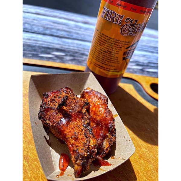 5280 Culinary Chef J's BBQ Provisions Sweet and Spicy Fire Honey 12 oz - FIRE HONEY 12OZ