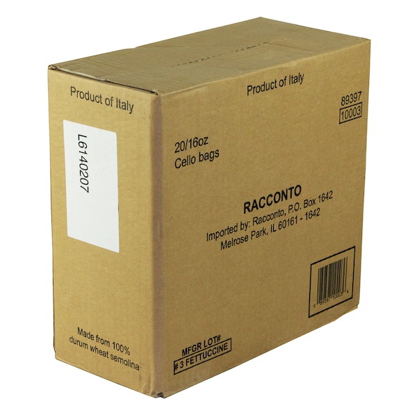 Racconto Pasta Fettuccine 16 oz., PK20 - 10003