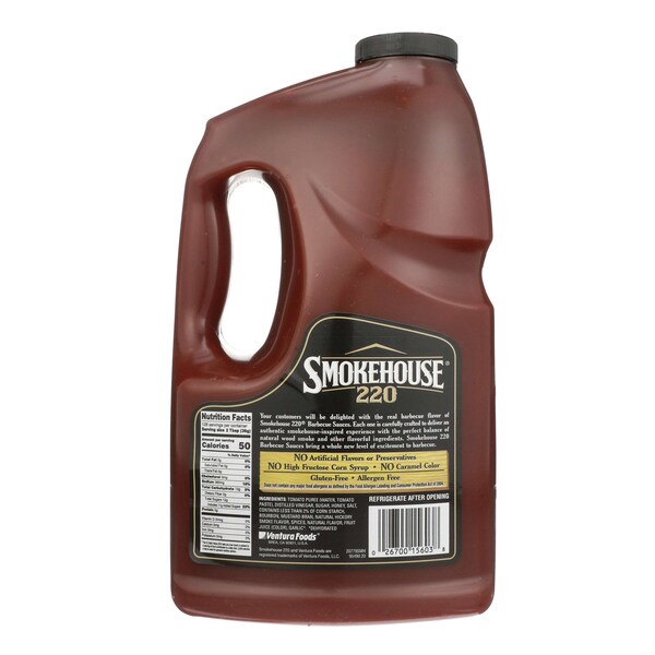 Smokehouse Barbecue Sauce Honey Bourbon 1 gal., PK2 - 20779SMH