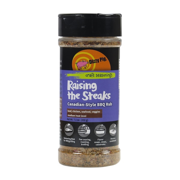 Dizzy Pig Dizzy Pig Raising the Steaks Canadian-Style BBQ Rub 7.1 oz - DP-RTS-8