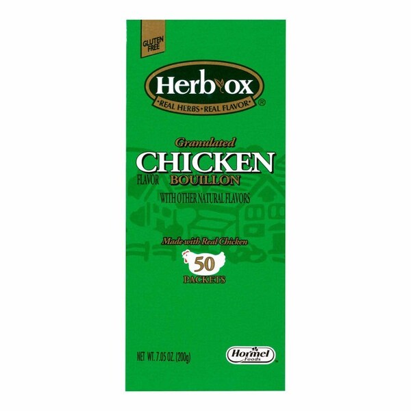 Herb-Ox Instant Broth Chicken Flavor Liquid 7.5 oz. Individual Packet, 50PK - 34793