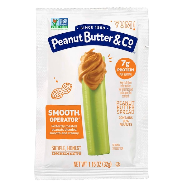 Peanut Butter & Co Smooth Operator 1.15oz. Squeeze Packs All Natural Peanut Butter, PK200 - 17010061-EA