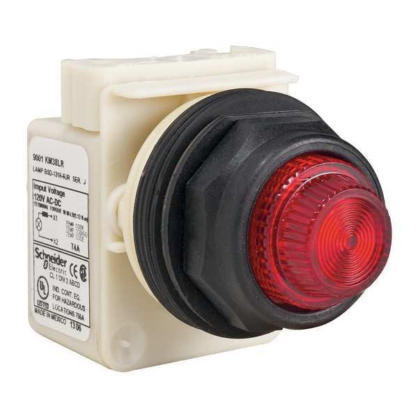 Indicador luminoso Schneider Electric, LED, Rojo, 120V, Lente Fresnel - 9001SKP38LRR31
