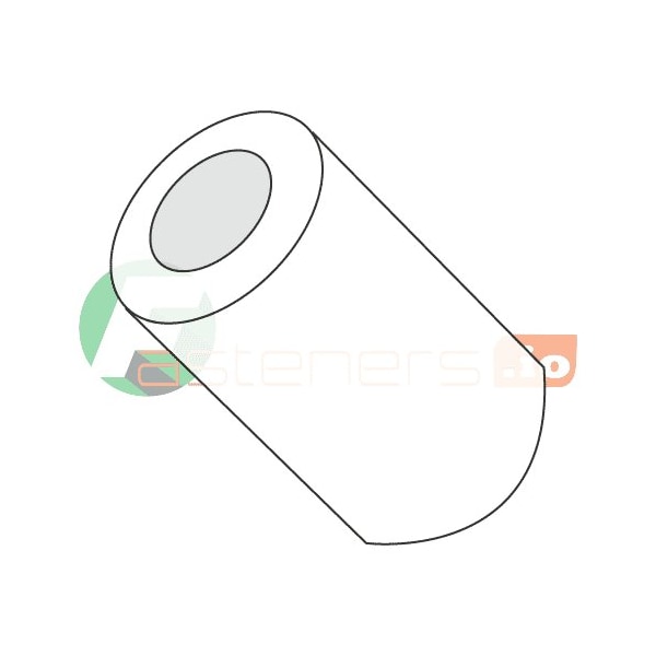 Newport Fasteners Round Spacer, #2 Screw Size, Natural Nylon, 1/8 in Overall Lg, 1000 PK - 100202RSN