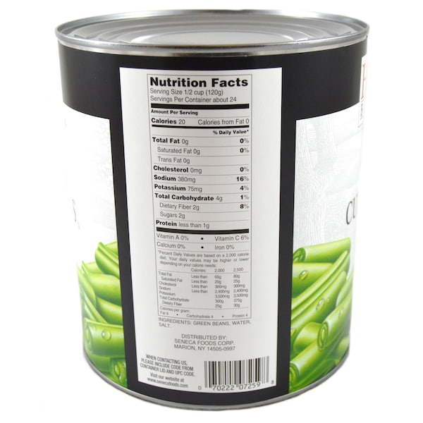 Hart Hart Green Bean Extra Standard 4 Sieve Cut 101 oz., PK6 - F007022207259