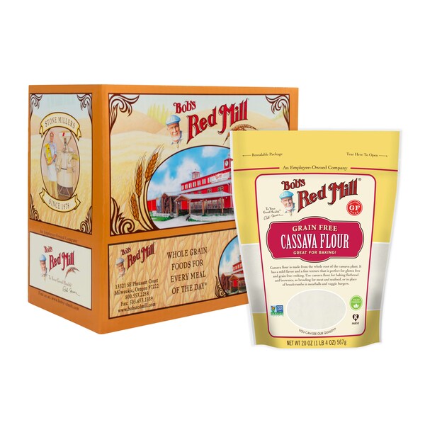 Bobs Red Mill Natural Foods Bob's Red Mill Gluten Free Cassava Flour 20 oz. Bag, PK4 - 1953S204