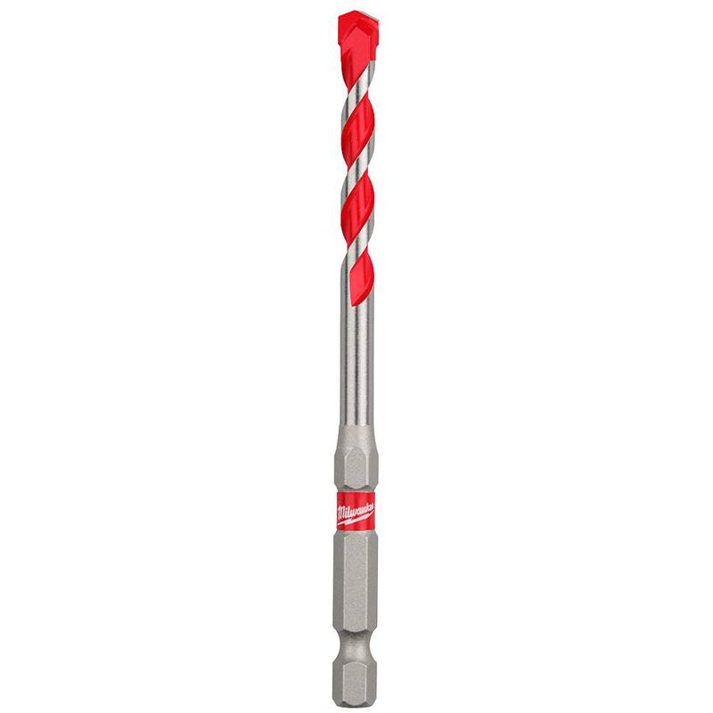 Broca de martillo de carburo SHOCKWAVE de Milwaukee de 1/4 de pulgada x 2 pulgadas x 4 pulgadas para concreto, piedra y perforación en albañilería - 48-20-9010
