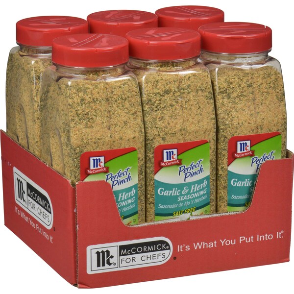 Mccormick McCormick Perfect Pinch Salt Free Garlic & Herb 20 oz. Container, PK6 - 901210142