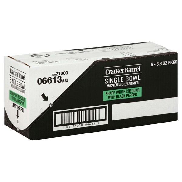 Cracker Barrel Liquid Dinner White Cheddar 3.8 oz., PK6 - 10021000066138
