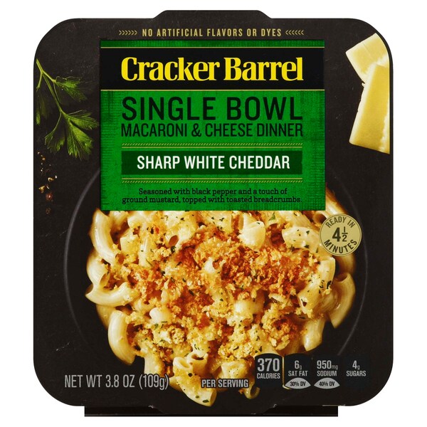 Cracker Barrel Liquid Dinner White Cheddar 3.8 oz., PK6 - 10021000066138
