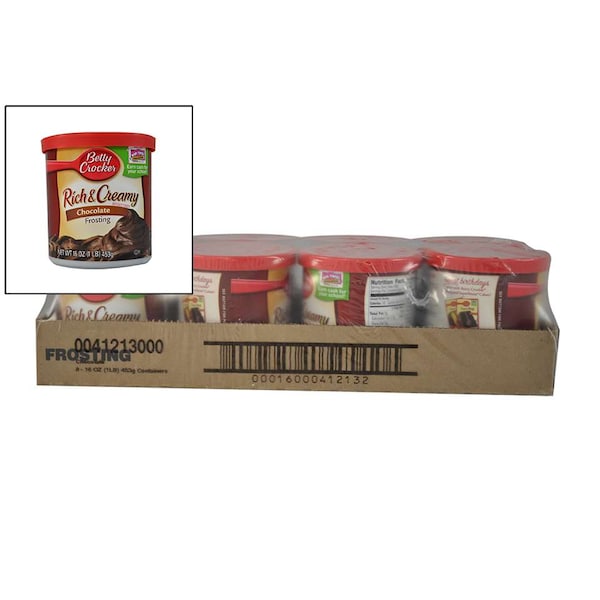 Betty Crocker Betty Crocker Rich & Creamy Chocolate Frosting 16 oz., PK8 - 16000-41213