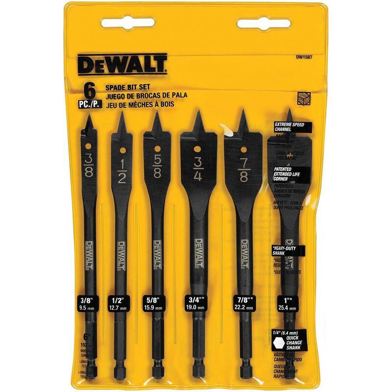  Juego de brocas para madera de alta resistencia DEWALT (6 piezas) - DW1587