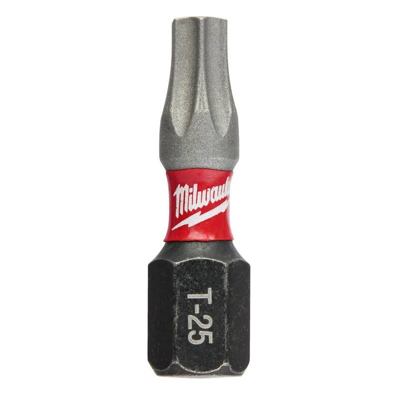 Milwaukee SHOCKWAVE Impact Duty 1 in. T25 Torx Alloy Steel Insert Bit (paquete de 15) - 48-32-5014