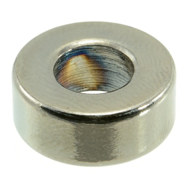 Midwest Fastener Round Spacer, Black Chrome Steel, 1/4 in Overall Lg, 5/16 in Inside Dia, 6 PK - 34048