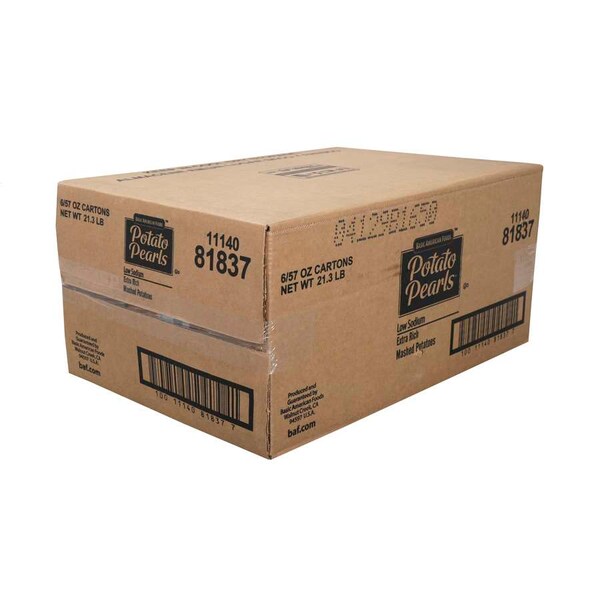 Baf Potato Pearls Potato Pearls Low Sodium Extra Rich Mashed Potatoes 3.55lbs, PK6 - 81837