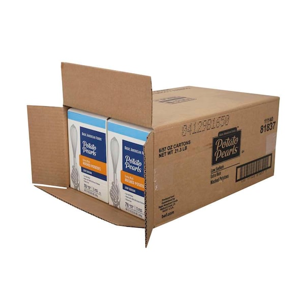 Baf Potato Pearls Potato Pearls Low Sodium Extra Rich Mashed Potatoes 3.55lbs, PK6 - 81837
