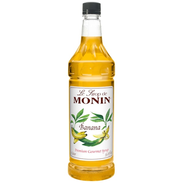Monin Monin Banana Syrup 1 Liter Bottle, PK4 - M-FR046F