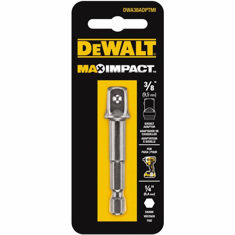 Adaptador DEWALT MAXFIT ULTRA de 1/4 a 3/8 pulgadas - DWAF38ADPT