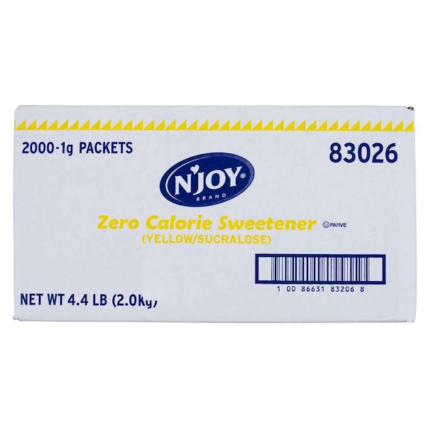 Njoy N'Joy Sugar Substitute Yellow Sucralose 1g, PK2000 - 83026