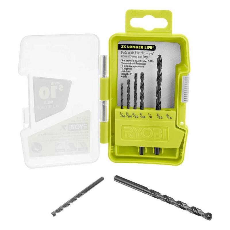 Juego de brocas RYOBI con punta redonda de óxido negro (7 piezas) - A970701