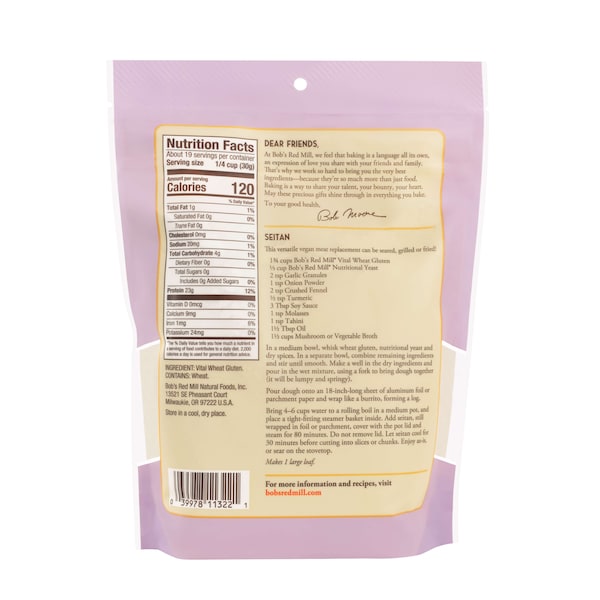 Bobs Red Mill Natural Foods Bob's Red Mill Vital Wheat Gluten, PK4 - 1240S204