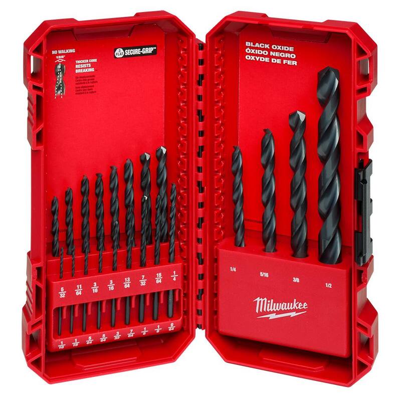 Set de Brocas Helicoidales de Óxido Negro de Milwaukee (21 piezas) - 48-89-2801