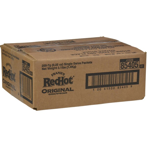 Franks Redhot Frank's Redhot Original Hot Sauce Packets 7g, PK200 - 85405