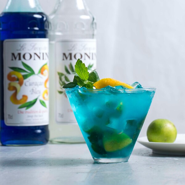 Monin Monin Blue Curacao Syrup 1 Liter Bottle, PK4 - M-FR007F
