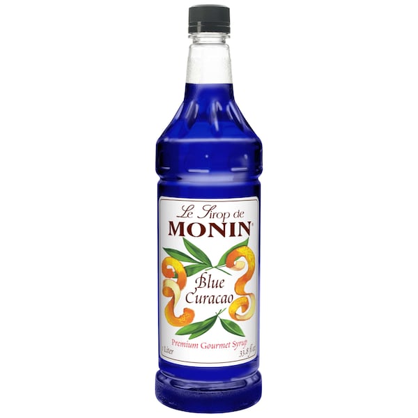 Monin Monin Blue Curacao Syrup 1 Liter Bottle, PK4 - M-FR007F