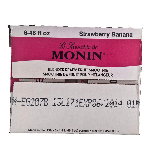 Monin Monin Strawberry Banana Smoothie 46 oz. Bottle, PK6 - M-EG207B
