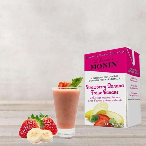 Monin Monin Strawberry Banana Smoothie 46 oz. Bottle, PK6 - M-EG207B