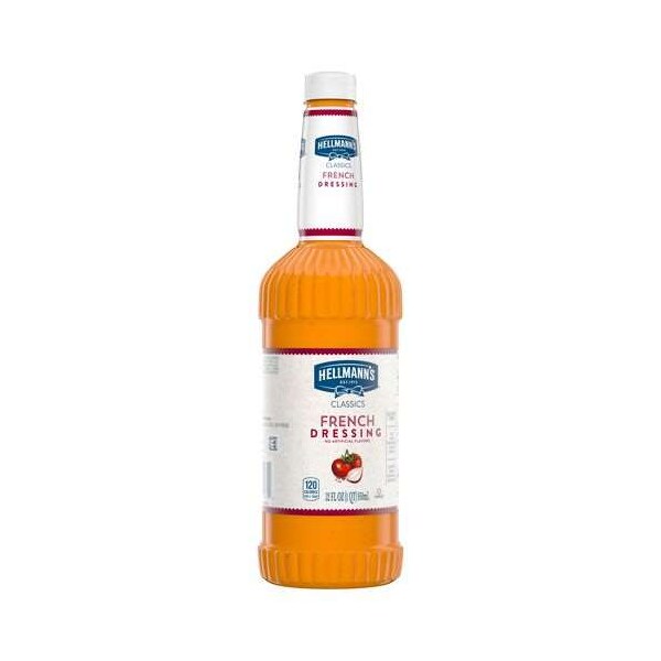 Hellmanns Sweet Red French Salad Dressing Salad Bar Bottles 32 fl. oz., PK6 - 84120326