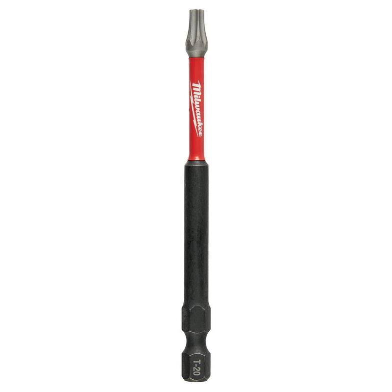 Milwaukee SHOCKWAVE Impact Duty 3-1/2 in. T20 Torx de acero de aleación punta de destornillador (paquete de 2) - 48-32-4678