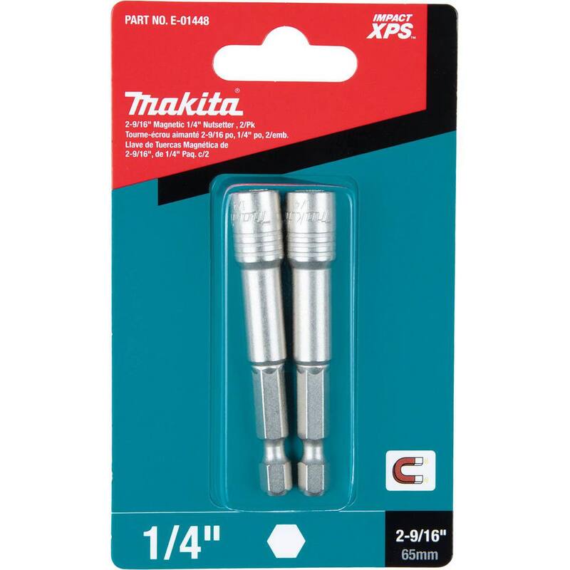 Makita IMPACT XPS 2-9/16 pulgadas 1/4 Magnetic Nutsetter (paquete de 2) - E-01448