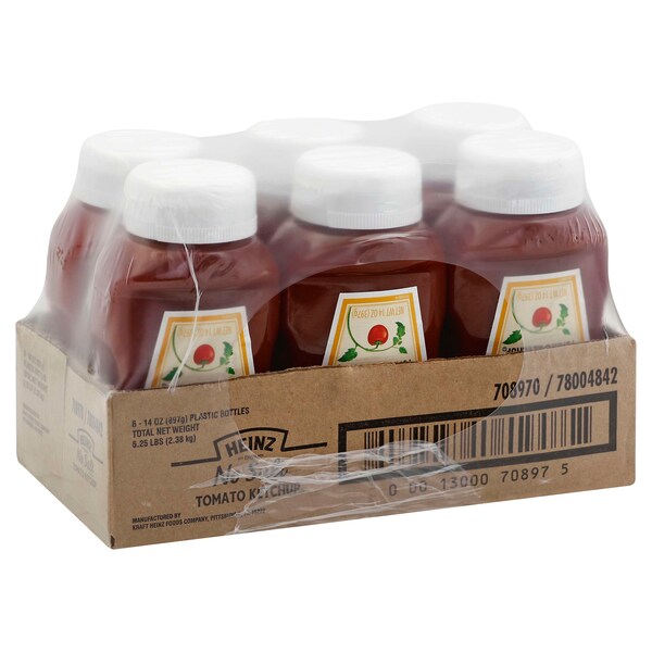 Heinz Heinz No Salt Ketchup 14 oz. Bottle, PK6 - 00013000708975